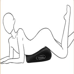 Seks kussen - Seks meubel - Sex Pillow - Opblaasbaar - Positie Kussen - Met handvaten - Zwart — thumbnail 2