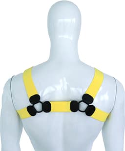 Kiotos - Elastisch Borstharnas - Tuigje - Riemenbody - Geel - Maat L/XL — thumbnail 2