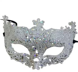 Scoby - Venetiaans Masker - Oogmasker - Gemaskerd Bal - Sensueel - Erotisch Masker - Verkleedpartij - Zilver - One Size — thumbnail 1