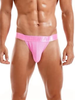 Heren slip-sexy-Onderbroek-Roze-Spandex-Erotisch-Mannen Lingerie-Onderbroek — thumbnail 1