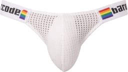 Barcode Berlin Pride Brief Regiro White - MAAT M - Erotisch Heren Ondergoed - Slip voor Man - Sexy mannen Slip — thumbnail 1