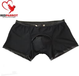 Lederen boxershort mogelijkheid tot open kruis - Knoopjes - Erotische slip heren — thumbnail 4