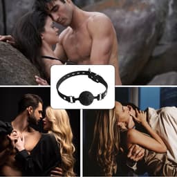 longziming Siliconen Ball Gag – Bondage en Rollenspelaccessoires Spel – Erotisch Accessoire – Sensueel Vastbinden – Volwassen Speelgoed voor Partner Spel — thumbnail 5