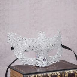 Elkuaie Kanten masker - Sexy masker - Met strassstenen afgewerkt voor gemaskerd bal of feest - 1 st - Volwassenen zwart — thumbnail 4