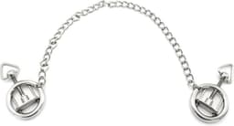 Kiotos - Stalen Tepelklem Ringen Met Ketting - RVS - Lengte Ketting 38 cm — thumbnail 7