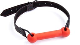 Banoch - mondknevel recht siliconen - rood bit gag - bdsm — thumbnail 8