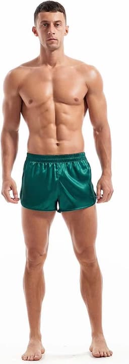 Sexy Heren Ondergoed Short – Glanzend Satijnachtig Comfort met Verleidelijke Look — thumbnail 3