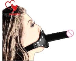 Dildo Gag - Penisvorm knevel - Externe dildo - BDSM - Dominantie - Submissie - Intiem