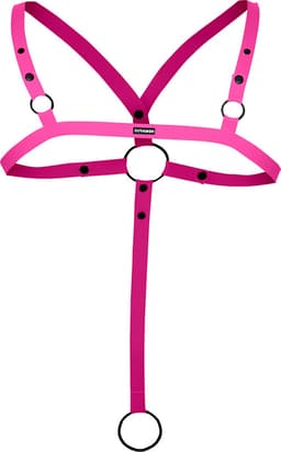 Cut4Men - C-Ring Gekruist Harnas - Tuigje - Roze — thumbnail 2