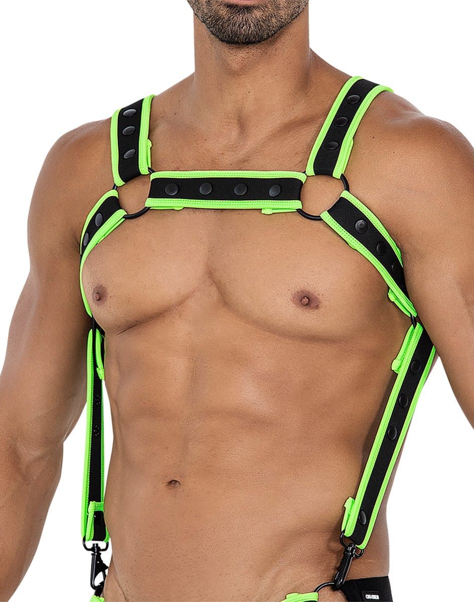 Cut4Men - Fetish Harnas - Tuigje - Neo - Neon/Zwart — afbeelding 1