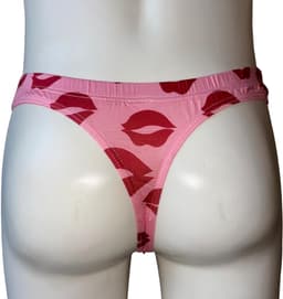 LekkerStout Heren String Kusjes-Print - Roze/Rood - Sexy Herenondergoed - Maat L | ( LS246 ) — thumbnail 3