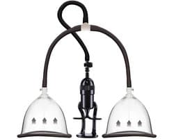 Vacuüm Borst Plezier Pomp M/L - BDSM Pomp - Transparant - Tepel stimulatie