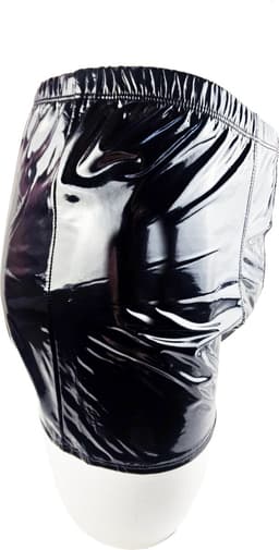 BamBella ® - Boxer short Maat S/M Datex Zwart (Latex en stof SM kleding BDSM erotische heren kleding ondergoed lingerie onderbroek zwart — thumbnail 3