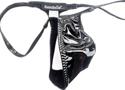 BamBella ® - String - Maat L/XL - Zwart SM kleding BDSM erotische heren kleding ondergoed lingerie onderbroek zwart — thumbnail 2