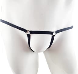 BamBella ® - String bondage - maat Onesize S M L - zwart Sexy erotische heren onderbroek mannen — thumbnail 1