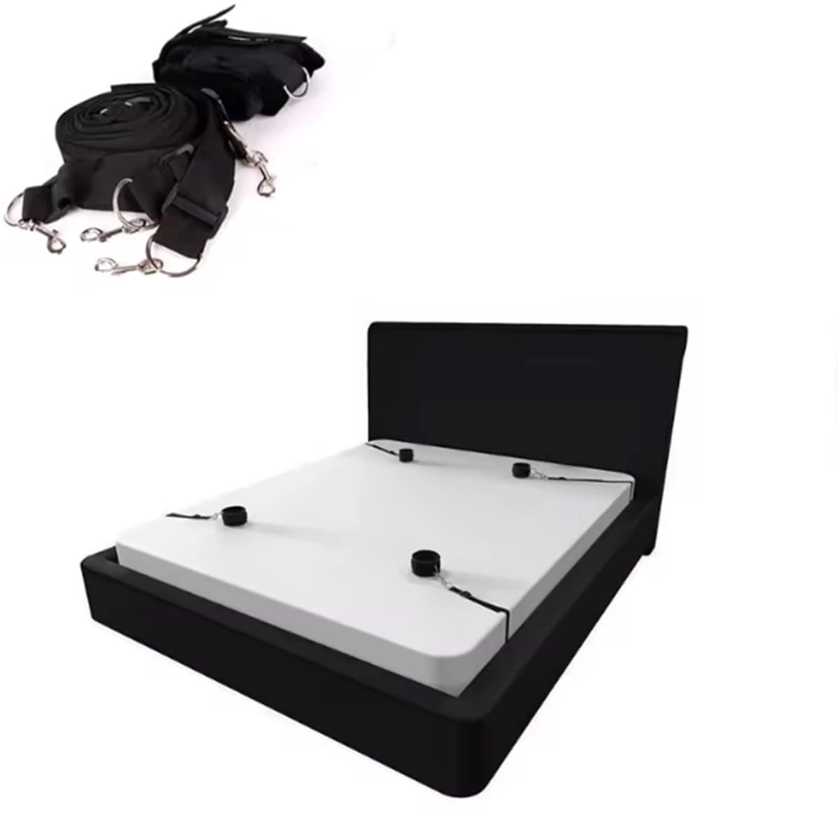 CHPN - Bondage Set - Boeien voor Bed - Handboeien en enkelboeien - Bondage - BDSM - Erotische accessoire - Cadeau — afbeelding 1