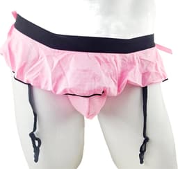 BamBella ® - Slip - maat Onesize S M L - Roze jarratel bondage zwart Sexy erotische heren onderbroek mannen — thumbnail 1