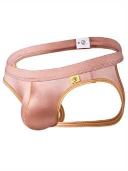 Sexy Ice Silky Jockstrap - Rosé Goud - Zijdezachte Stretch - Maat M | LS060 — thumbnail 1