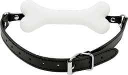 Banoch - Mouthgag bone - siliconen gag bot - honden bot wit - puppy play — thumbnail 6