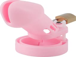 Banoch | Cockcage Pink | siliconen | roze Chastity Cage met 5 ringen | medium / large — thumbnail 11