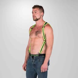 665 Neoprene - Riemenbody - Bretels Heckler Harness - Zwart/Groen - Maat S/M — thumbnail 2