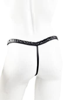 BamBella® L/XL open kruis string Maat L/XL nep leer voor mannen - BDSM Erotische Sex kleding — thumbnail 7