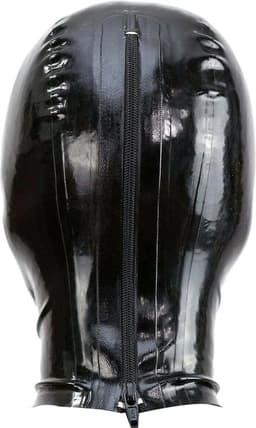 100% Latex Masker BDSM - Capuchon - Open mond - Ogen - Neusgaten - Rollenspel - Unisex - Extreme SM - Cosplay - MAAT L/XL — thumbnail 5