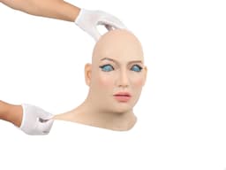 Siliconen - Vrouwelijk - Masker - Gezicht - 100% Hypoallergene Medische Siliconen - Neutraal - Realistisch - Crossdresser - Transgender - Mastectomie - Hoofd - Gezichtsmasker - Female Face — thumbnail 3