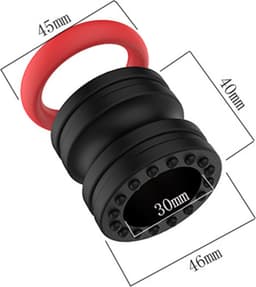 KG Siliconen Ballstrecher Met Ring Zwart-Rood — thumbnail 2