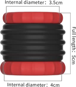KG Siliconen Ballstrecher Zwart-Rood — thumbnail 1