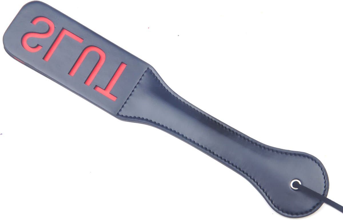 Spanking Paddle Slut - SM attribuut - Hoogwaardig kwaliteit - Voor volwassenen - Zwart - Kunststof - Spannend voor koppels - Sex speeltjes - Sex toys - Makkelijk in gebruik - Erotiek - Bondage - Sexspelletjes voor mannen en vrouwen — afbeelding 1