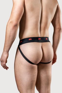 MM Sports The Original Jockstrap 2 inch Reversible Black/Red - MAAT XL - Heren Ondergoed - Jockstrap voor Man - Mannen Jock — thumbnail 11