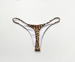 Katoenen Hoogwaardige Naadloze G String (Luipaard Print) - Vrouwen Slipje - Sexy Thong - Lage Taille T-Back Ondergoed - Lingerie Maat L — thumbnail 5