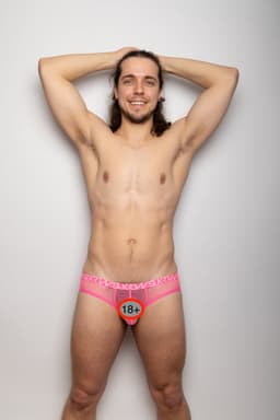 SUKREW Sheer Low-rise Brief Elect Pink - MAAT XS - Erotisch Heren Ondergoed - Slip voor Man - Sexy mannen Slip — thumbnail 6