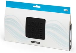 Nooitmeersaai - Opbergtas love love love siliconen met rits - black — thumbnail 2