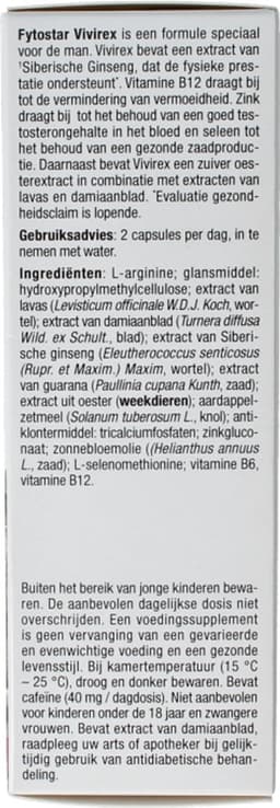 Fytostar Vivirex – Voor het libido – Man prestatie– 60 capsules — thumbnail 6