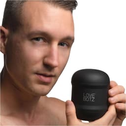 Love Botz - Masturbator - 10X Cyber Stroke Vibrating Stroker - Dubbele open uiteinden - zwart — thumbnail 10