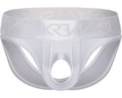 SUKREW U-Style V-Brief White Shimmer - MAAT M - Erotisch Heren Ondergoed - Slip voor Man - Sexy mannen Slip