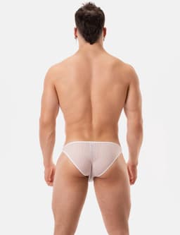 Barcode Berlin Reigi Brief White - MAAT M - Erotisch Heren Ondergoed - Slip voor Man - Sexy mannen Slip — thumbnail 2