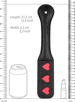 Ouch! Paddle - HEARTS - Black — thumbnail 2