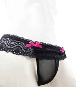 BamBella ® - String Kruisloos - One size - Sexy Zwart Erotische onderbroek Heren — thumbnail 4