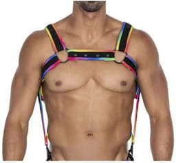 Cut4Men - Fetish Harnas - Tuigje - Neo - Zwart/Multicolour — thumbnail 13