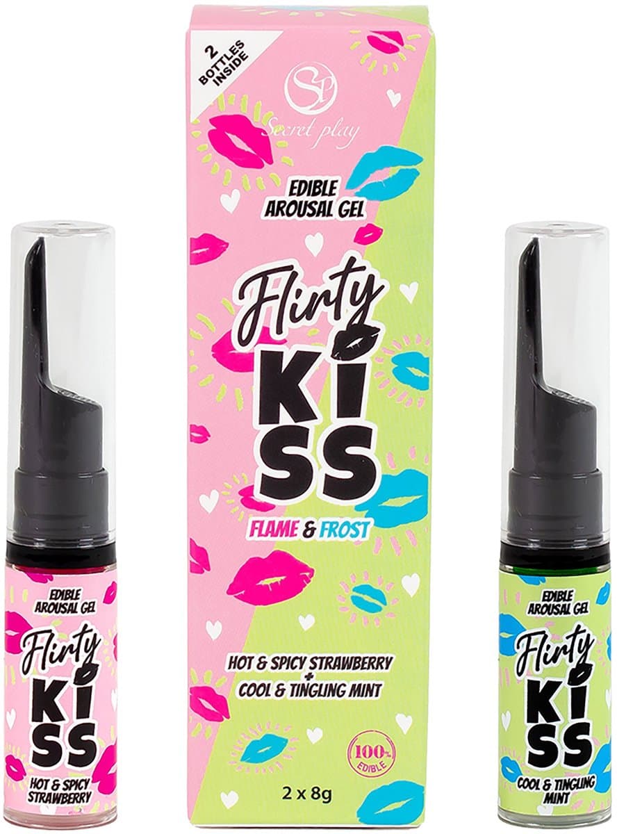 Flirt Kiss Gel Strawberry Mint 2x8 gr — afbeelding 1