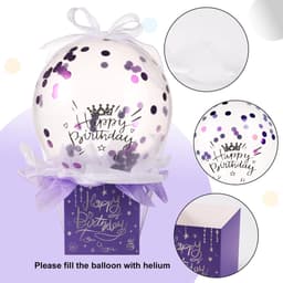 Dailygoods - Trekgeldballondoos - Geldcadeau - Verrassende verjaardagservaring - Paars - Grappige ballonset - Perfect voor vriendin of vrouw - Inclusi — thumbnail 5