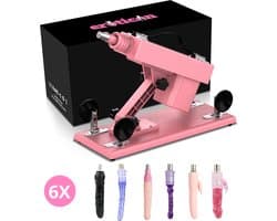 Love Sex Machine met 6 Anale en Clitoris Stimulatie Dildo’s – Uitgebreid Seksmachine Pakket voor Man en Vrouw met 6 Sex Toys – Neukmachine – Fuck Machine – Discreet Verzonden