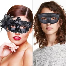 2 Pak Venetiaanse Maskers - Voor vrouwen en mannen - Halloween Carnaval Party Kostuum — thumbnail 5