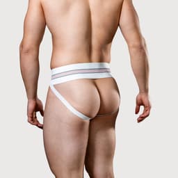 MM Sports The Original No. 10 Jockstrap 3 inch Multipack 1x Black + 1x White - MAAT M - Heren Ondergoed - Jockstrap voor Man - Mannen Jock — thumbnail 2