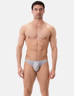 Barcode Berlin Reigi Brief Bluebeige - MAAT M - Erotisch Heren Ondergoed - Slip voor Man - Sexy mannen Slip — thumbnail 2