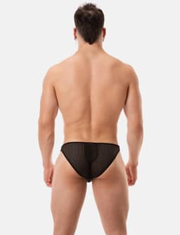 Barcode Berlin Reigi Brief Black - MAAT S - Erotisch Heren Ondergoed - Slip voor Man - Sexy mannen Slip — thumbnail 4