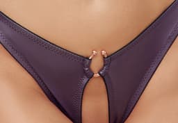Cottelli Collection Open Lingerie in Erotisch Wetlook Stijl - Open Kruis Lingerie - Extra Comfortabele Fit - Maat S — thumbnail 2